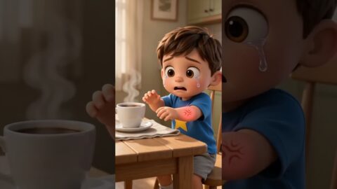 Hot Coffee Can Burn Little Hands ☕🔥 | Toddler Safety Lesson | Captain Safe Kids